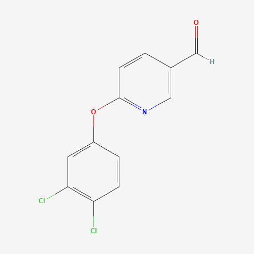6-(3,4-dichlorophenoxy)pyridine-3-carbaldehyde (CAS: 1160430-65-8) - Chemical Structure and Molecular Formula 