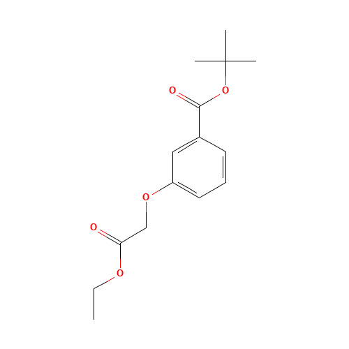 tert-butyl 3-(2-ethoxy-2-oxoethoxy)benzoate (CAS: 1398330-70-5) - Chemical Structure and Molecular Formula 