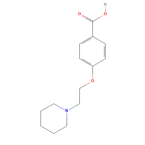 4-(2-piperidin-1-ylethoxy)benzoic acid (CAS: 89407-98-7) - Chemical Structure and Molecular Formula 