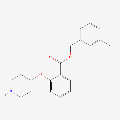(3-methylphenyl)methyl 2-piperidin-4-yloxybenzoate (CAS: 1443208-42-1) - Chemical Structure and Molecular Formula 