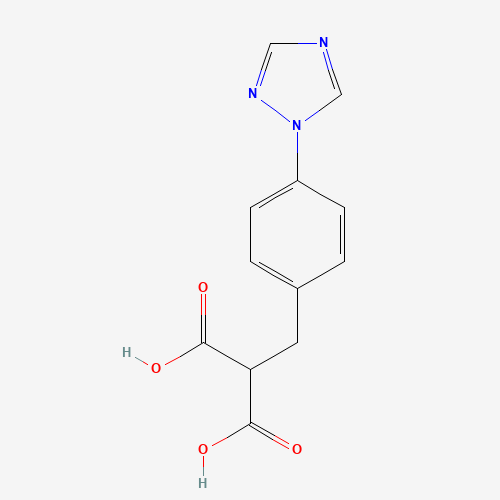 2-[[4-(1,2,4-triazol-1-yl)phenyl]methyl]propanedioic acid (CAS: 1599529-45-9) - Chemical Structure and Molecular Formula 