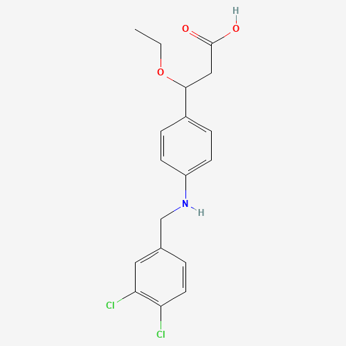 3-[4-[(3,4-dichlorophenyl)methylamino]phenyl]-3-ethoxypropanoic acid (CAS: 1202575-31-2) - Related Chemical Product