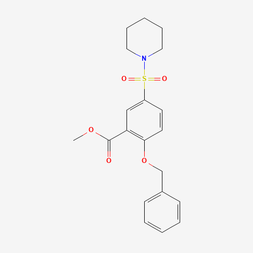 methyl 2-phenylmethoxy-5-piperidin-1-ylsulfonylbenzoate (CAS: 1285516-77-9) - Related Chemical Product