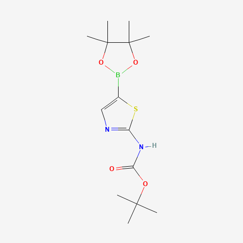 tert-butyl N-[5-(4,4,5,5-tetramethyl-1,3,2-dioxaborolan-2-yl)-1,3-thiazol-2-yl]carbamate (CAS: 1245252-99-6) - Related Chemical Product