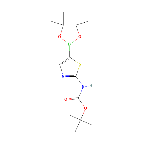 tert-butyl N-[5-(4,4,5,5-tetramethyl-1,3,2-dioxaborolan-2-yl)-1,3-thiazol-2-yl]carbamate (CAS: 1245252-99-6) - Related Chemical Product