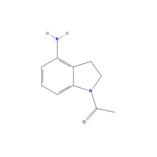 1-(4-amino-2,3-dihydroindol-1-yl)ethanone (CAS: 17274-64-5) - Chemical Structure and Molecular Formula 