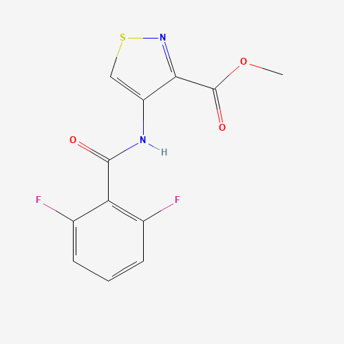 methyl 4-[(2,6-difluorobenzoyl)amino]-1,2-thiazole-3-carboxylate (CAS: 896723-24-3) - Chemical Structure and Molecular Formula 