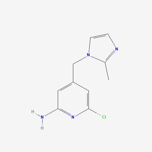 6-chloro-4-[(2-methylimidazol-1-yl)methyl]pyridin-2-amine (CAS: 1334294-30-2) - Chemical Structure and Molecular Formula 