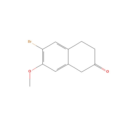 6-bromo-7-methoxy-3,4-dihydro-1H-naphthalen-2-one (CAS: 1336948-57-2) - Chemical Structure and Molecular Formula 