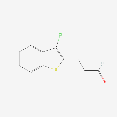 3-(3-chloro-1-benzothiophen-2-yl)propanal (CAS: 736141-40-5) - Chemical Structure and Molecular Formula 