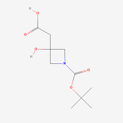 2-[3-hydroxy-1-[(2-methylpropan-2-yl)oxycarbonyl]azetidin-3-yl]acetic acid (CAS: 1154760-03-8) - Related Chemical Product