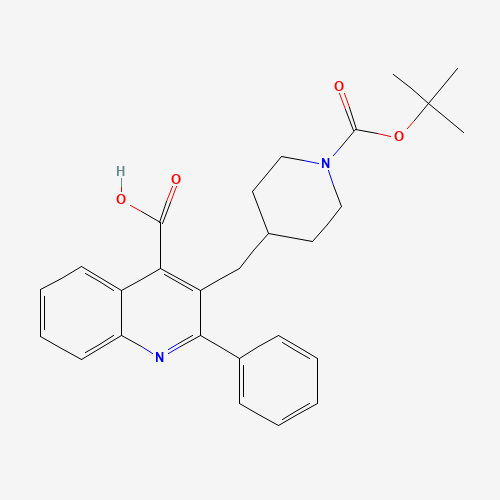 3-[[1-[(2-methylpropan-2-yl)oxycarbonyl]piperidin-4-yl]methyl]-2-phenylquinoline-4-carboxylic acid (CAS: 914654-64-1) - Related Chemical Product