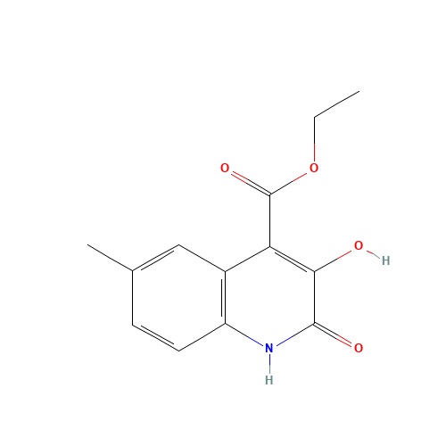ethyl 3-hydroxy-6-methyl-2-oxo-1H-quinoline-4-carboxylate (CAS: 1159706-48-5) - Chemical Structure and Molecular Formula 