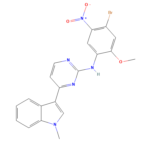 N-(4-bromo-2-methoxy-5-nitrophenyl)-4-(1-methylindol-3-yl)pyrimidin-2-amine (CAS: 1421373-08-1) - Related Chemical Product