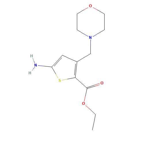 ethyl 5-amino-3-(morpholin-4-ylmethyl)thiophene-2-carboxylate (CAS: 1094071-08-5) - Chemical Structure and Molecular Formula 