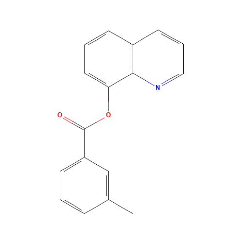 quinolin-8-yl 3-methylbenzoate (CAS: 13607-26-6) - Chemical Structure and Molecular Formula 