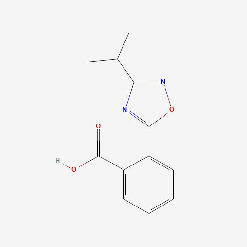 2-(3-propan-2-yl-1,2,4-oxadiazol-5-yl)benzoic acid (CAS: 1038375-52-8) - Chemical Structure and Molecular Formula 