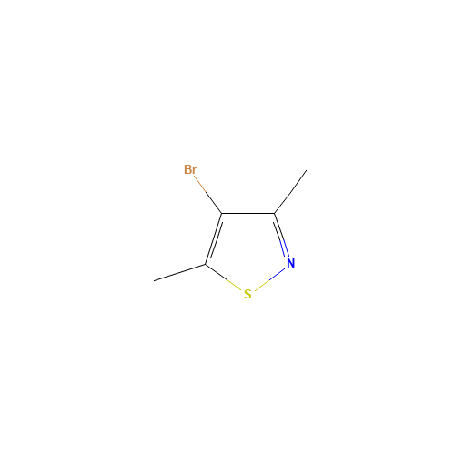 4-bromo-3,5-dimethyl-1,2-thiazole (CAS: 89463-68-3) - Chemical Structure and Molecular Formula 