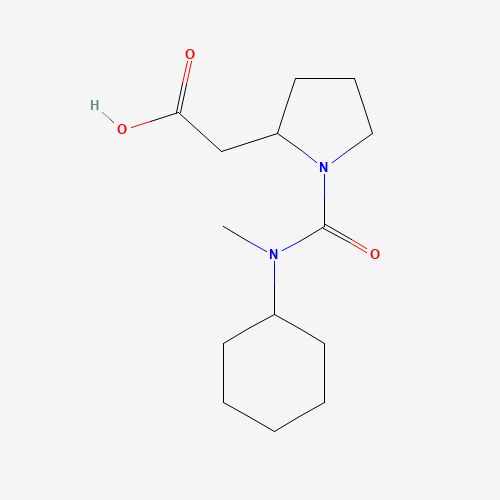 2-[1-[cyclohexyl(methyl)carbamoyl]pyrrolidin-2-yl]acetic acid (CAS: 251574-42-2) - Related Chemical Product