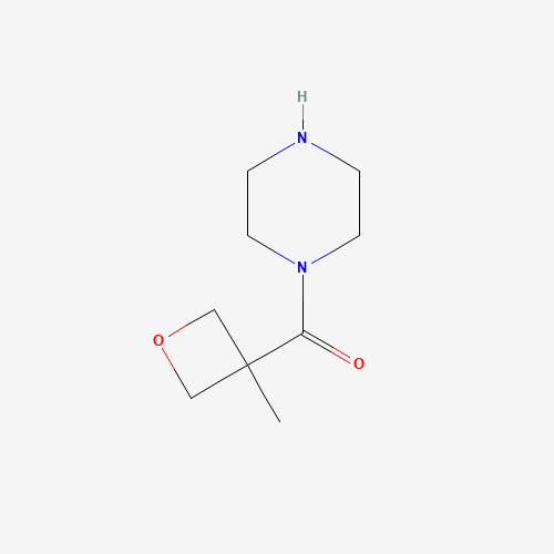 (3-methyloxetan-3-yl)-piperazin-1-ylmethanone (CAS: 1474028-18-6) - Chemical Structure and Molecular Formula 