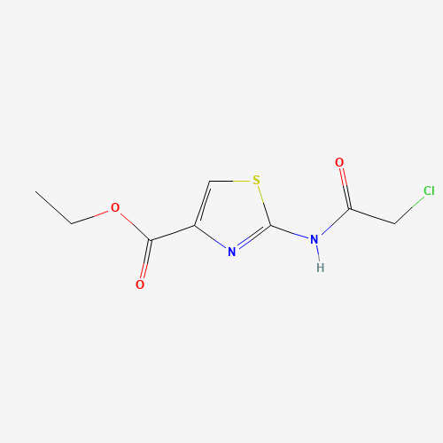 ethyl 2-[(2-chloroacetyl)amino]-1,3-thiazole-4-carboxylate (CAS: 19745-93-8) - Chemical Structure and Molecular Formula 
