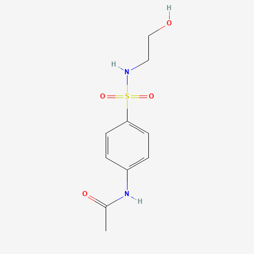 N-[4-(2-hydroxyethylsulfamoyl)phenyl]acetamide (CAS: 20535-76-6) - Chemical Structure and Molecular Formula 