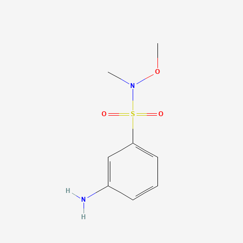 3-amino-N-methoxy-N-methylbenzenesulfonamide (CAS: 1154376-24-5) - Chemical Structure and Molecular Formula 