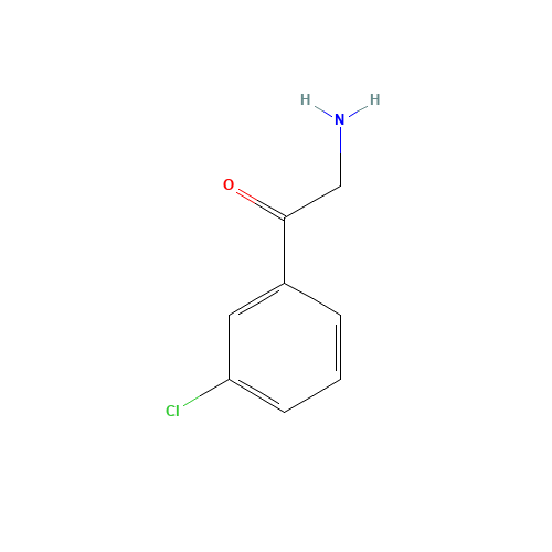 2-amino-1-(3-chlorophenyl)ethanone;hydrochloride (CAS: 606489-85-4) - Chemical Structure and Molecular Formula 