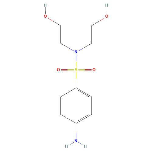 4-amino-N,N-bis(2-hydroxyethyl)benzenesulfonamide (CAS: 18790-84-6) - Chemical Structure and Molecular Formula 