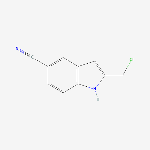 2-(chloromethyl)-1H-indole-5-carbonitrile (CAS: 313972-70-2) - Chemical Structure and Molecular Formula 