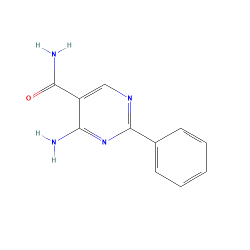 4-amino-2-phenylpyrimidine-5-carboxamide (CAS: 52047-03-7) - Chemical Structure and Molecular Formula 