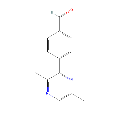4-(3,6-dimethylpyrazin-2-yl)benzaldehyde (CAS: 198084-10-5) - Chemical Structure and Molecular Formula 