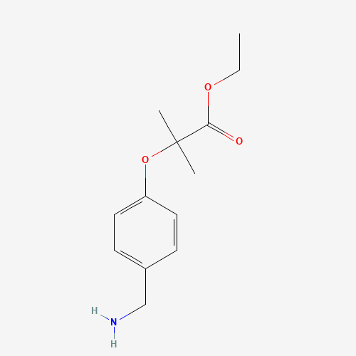 ethyl 2-[4-(aminomethyl)phenoxy]-2-methylpropanoate (CAS: 55458-83-8) - Related Chemical Product