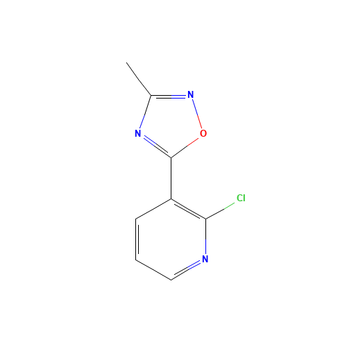 5-(2-chloropyridin-3-yl)-3-methyl-1,2,4-oxadiazole (CAS: 890095-56-4) - Chemical Structure and Molecular Formula 