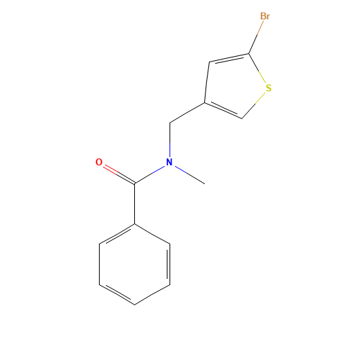N-[(5-bromothiophen-3-yl)methyl]-N-methylbenzamide (CAS: 814255-85-1) - Chemical Structure and Molecular Formula 