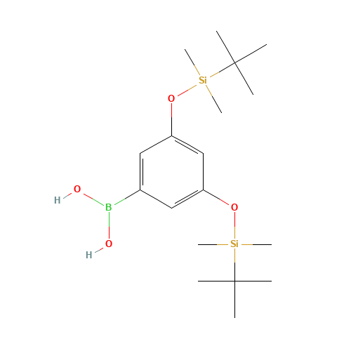 [3,5-bis[[tert-butyl(dimethyl)silyl]oxy]phenyl]boronic acid (CAS: 350035-52-8) - Chemical Structure and Molecular Formula 