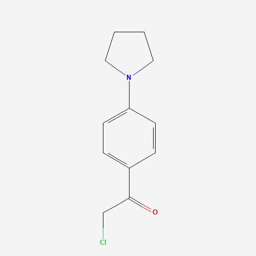 2-chloro-1-(4-pyrrolidin-1-ylphenyl)ethanone (CAS: 1313911-66-8) - Chemical Structure and Molecular Formula 