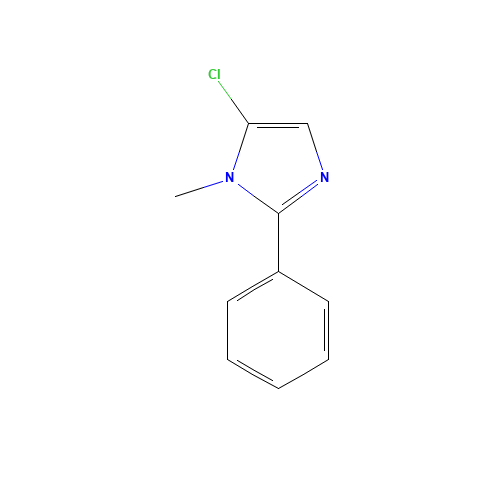 5-chloro-1-methyl-2-phenylimidazole (CAS: 7666-52-6) - Chemical Structure and Molecular Formula 