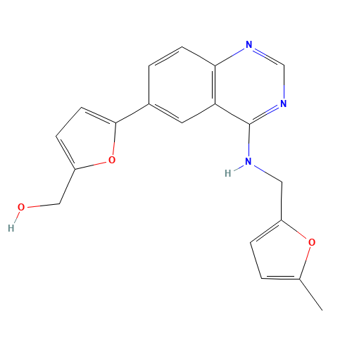 [5-[4-[(5-methylfuran-2-yl)methylamino]quinazolin-6-yl]furan-2-yl]methanol (CAS: 1285702-20-6) - Related Chemical Product