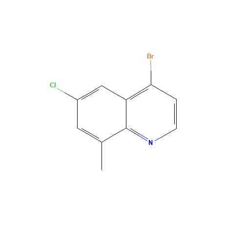 4-bromo-6-chloro-8-methylquinoline (CAS: 927800-42-8) - Chemical Structure and Molecular Formula 