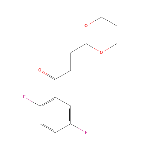 1-(2,5-difluorophenyl)-3-(1,3-dioxan-2-yl)propan-1-one (CAS: 884504-26-1) - Related Chemical Product