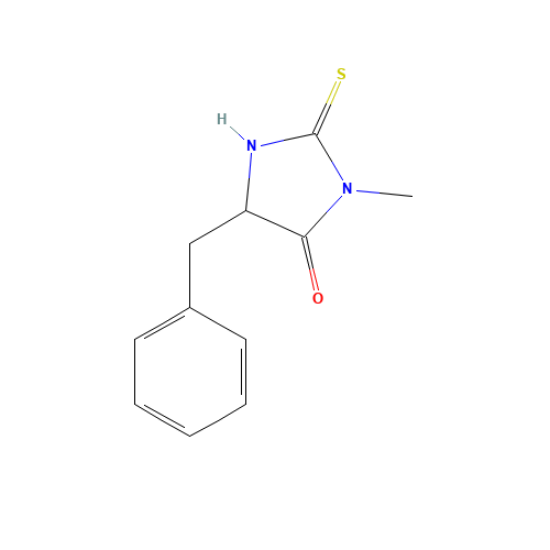 5-benzyl-3-methyl-2-sulfanylideneimidazolidin-4-one (CAS: 30615-87-3) - Chemical Structure and Molecular Formula 