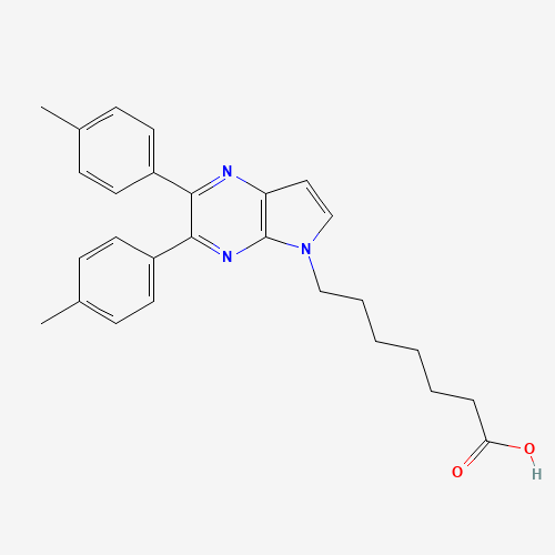 7-[2,3-bis(4-methylphenyl)pyrrolo[2,3-b]pyrazin-5-yl]heptanoic acid (CAS: 1447769-90-5) - Related Chemical Product