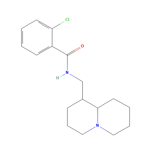 N-(2,3,4,6,7,8,9,9a-octahydro-1H-quinolizin-1-ylmethyl)-2-chlorobenzamide (CAS: 329929-96-6) - Chemical Structure and Molecular Formula 