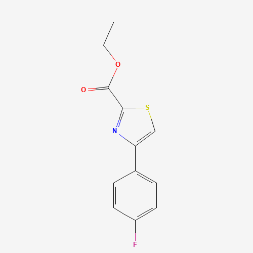 ethyl 4-(4-fluorophenyl)-1,3-thiazole-2-carboxylate (CAS: 886366-37-6) - Chemical Structure and Molecular Formula 
