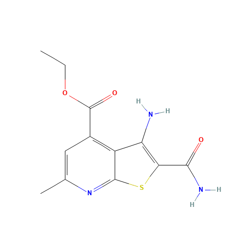 ethyl 3-amino-2-carbamoyl-6-methylthieno[2,3-b]pyridine-4-carboxylate (CAS: 635731-83-8) - Related Chemical Product