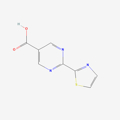 2-(1,3-thiazol-2-yl)pyrimidine-5-carboxylic acid (CAS: 1068975-58-5) - Chemical Structure and Molecular Formula 