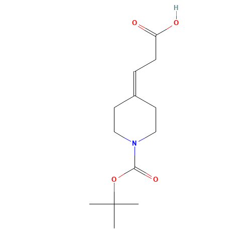 3-[1-[(2-methylpropan-2-yl)oxycarbonyl]piperidin-4-ylidene]propanoic acid (CAS: 301185-77-3) - Related Chemical Product