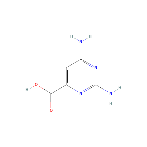 2,6-diaminopyrimidine-4-carboxylic acid (CAS: 16490-14-5) - Chemical Structure and Molecular Formula 