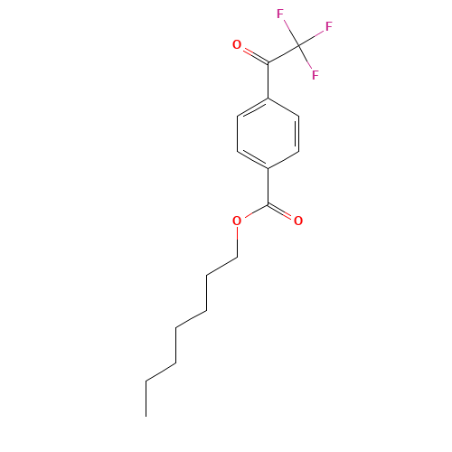 heptyl 4-(2,2,2-trifluoroacetyl)benzoate (CAS: 129476-47-7) - Chemical Structure and Molecular Formula 